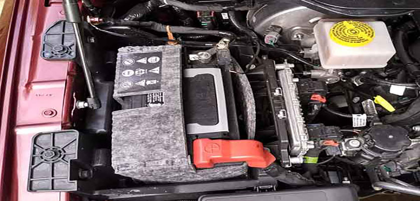 باتری های تعبیه شده در صندوق عقب- امداد خودرو سایپا